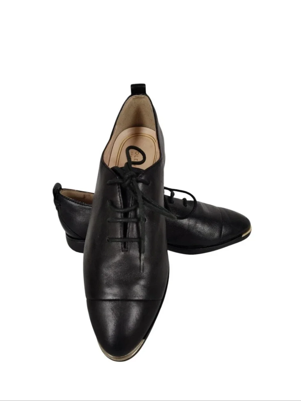 Cole Haan Womens Grand Ambition Black Leather Oxfords Size 6.5 Shoes